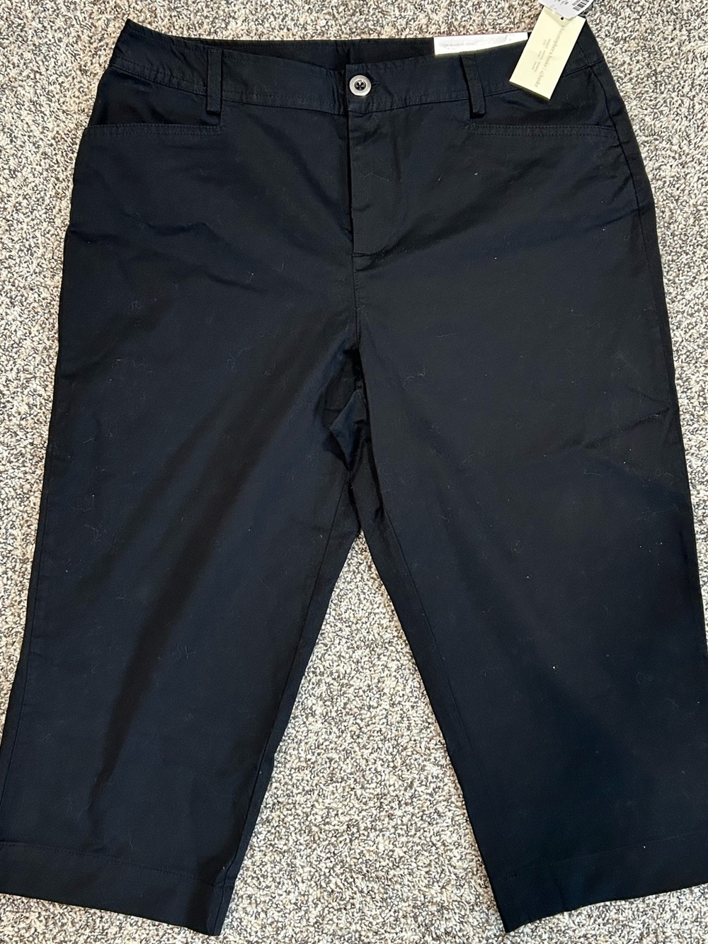 Women’s Black Casual Capri Stretch Size 8 Christopher & Banks
